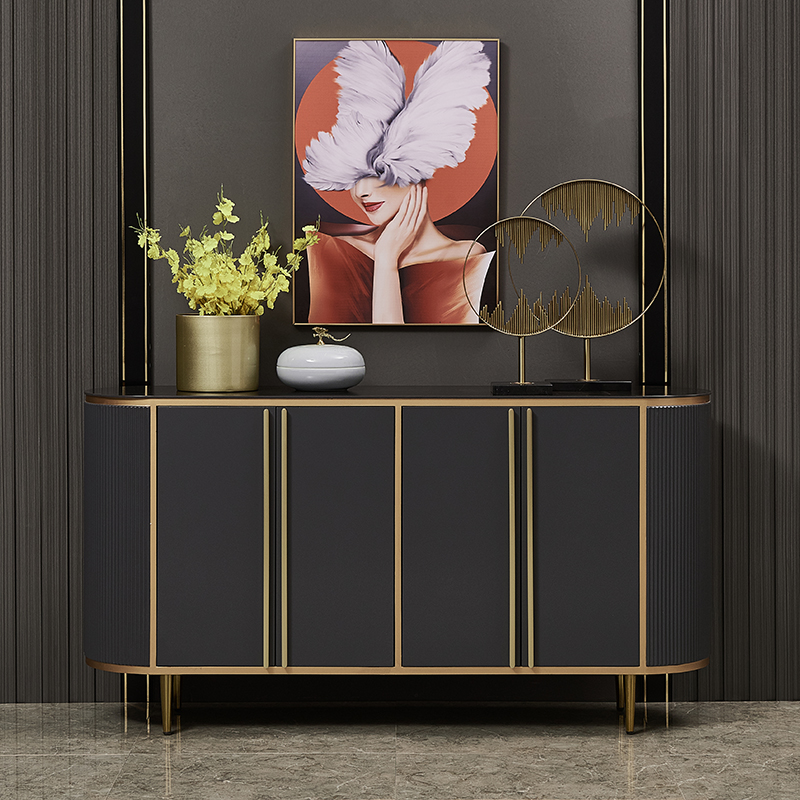 Light Luxurious Closing Cabinet Marble American Dining Cabinet Home Living Room Leaning Against Wall Containing Cabinet-Style Minimalist Shoes Cabinet Side Cabinet