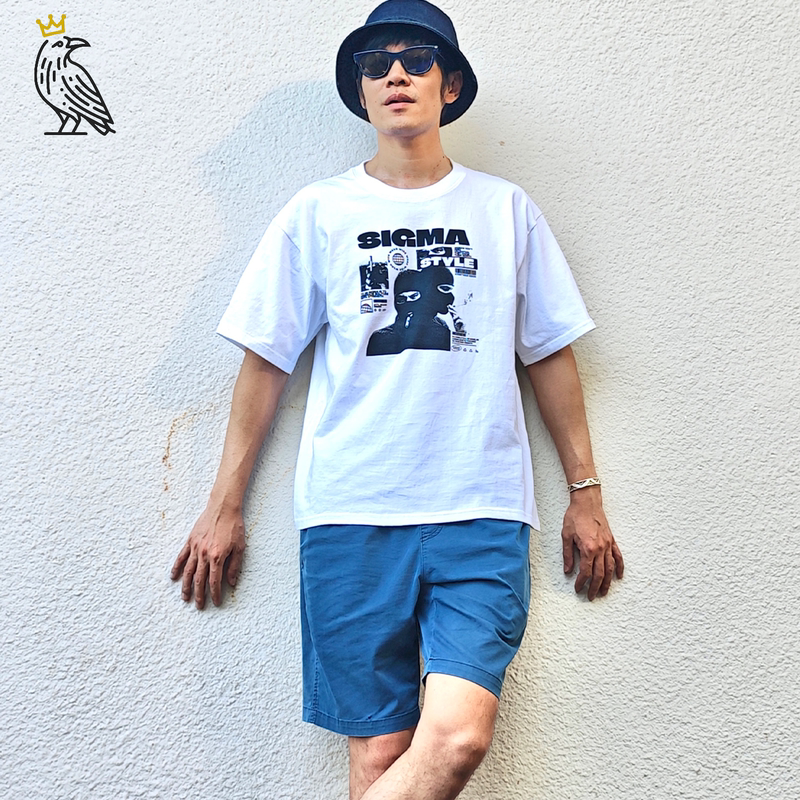Summer New Men's T-Shirt American Retro Vintage Short-Sleeved Sigma Printed Cotton T-Shirt Loose and Versatile Summer New Men's T-Shirt American Retro Vintage Short-Sleeved Sigma Printed Cotton T-Shirt Loose and Versatile