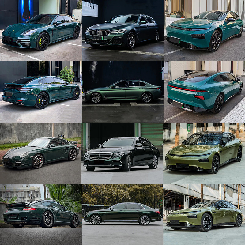 pet汽车改色膜战斗绿地狱绿深翠绿暗夜莫森绿祖母石绿超哑仙踪绿-淘宝网 