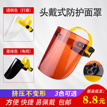 Kitchen oil-proof smoke protection mask insulation high temperature welding anti-oil splash face cover welder special polishing cutting