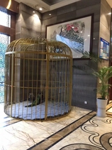 Iron decorative bird cage extra large net starlings tiger skin parrot cage landing outdoor Peacock super large bird cage
