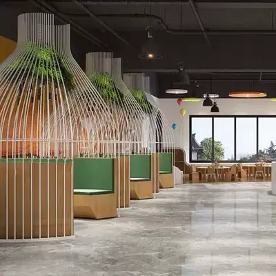 Iron Birdcage decoration extra-large decoration window cage hot pot restaurant dining room giant birdcage card seat super large bird cage