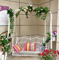Spot European style wrought chair outdoor swing hanging chair white indoor balcony swing basket Park rocking chair