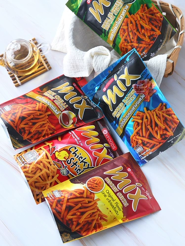 Таиланд импортирован Vfoodsmix хрустящий и хрустящий 75 г острый вкусовой офис, чтобы снять небольшие закуски.