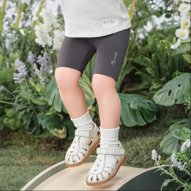 嫚熙童装2025新款骑行裤儿童弹力瑜伽裤女童短裤女宝运动裤打底裤