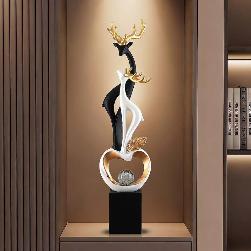 Entrance Hall Niche Modern Light Luxury Deer Large Ornament Living Room Creative Art Decoration Crafts Housewarming Gift