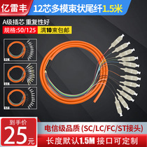 12-core bundle multimode pigtail LC SC ST FC bundle 12-core fiber optic jumper 50 125 telecom class