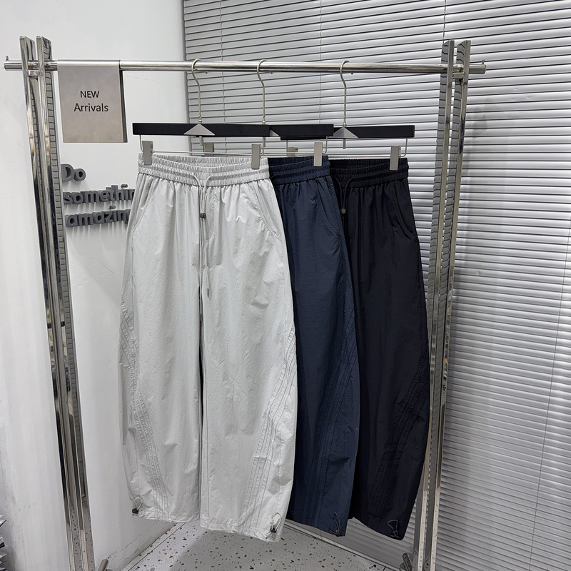 Summer Thin Parisian-Style Curved Hem Pants, Trendy Brand Casual Pants, Summer Loose High-End Men's Casual Pants