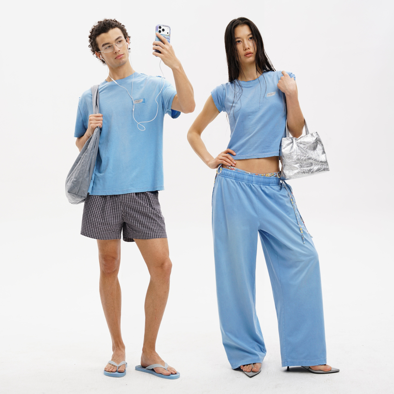 Masonprince|Vacation Series Wave Mist Blue Multi-Version Label Knit Set Masonprince|Vacation Series Wave Mist Blue Multi-Version Label Knit Set