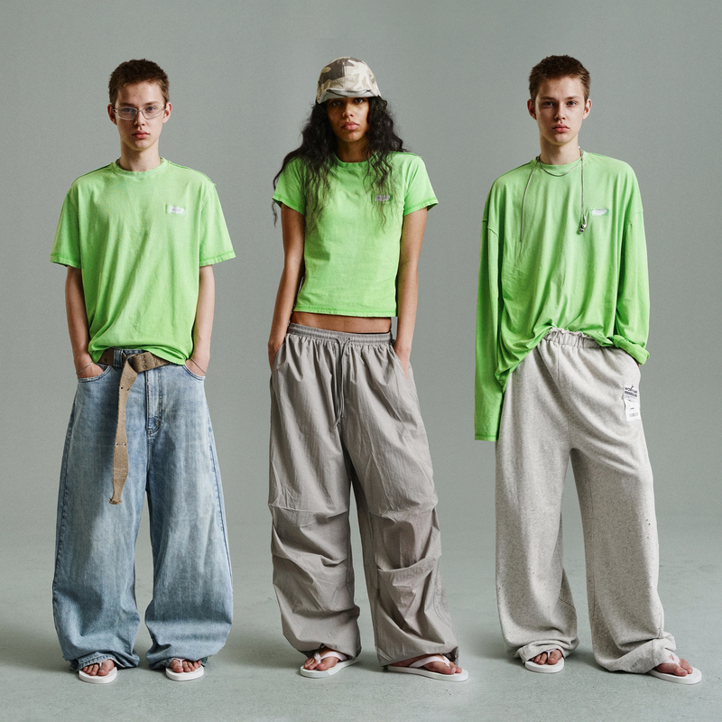 Masonprince|Vacation Series Fluorescent Lime Green Multi-Version Soft and Comfortable Knitted Top Masonprince|Vacation Series Fluorescent Lime Green Multi-Version Soft and Comfortable Knitted Top