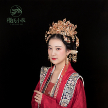 Jis Xiaozhu Danshu 2 0 Ancient style gorgeous rich court wedding dress red Hanfu heavy industry crown