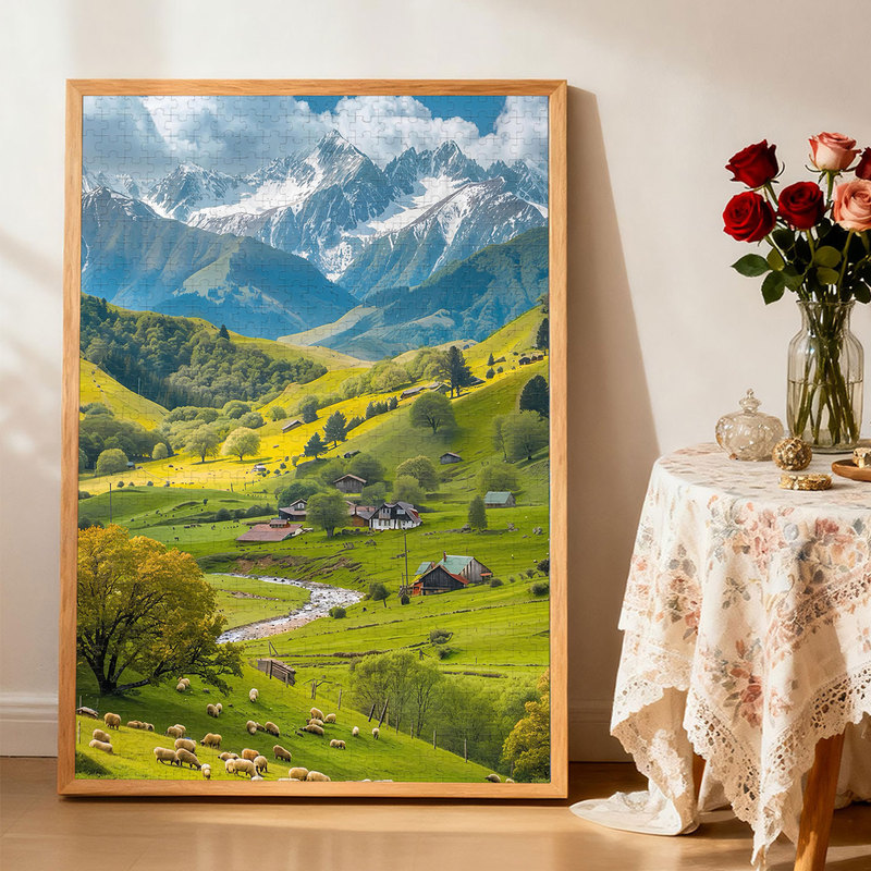 My Altay Landscape Puzzle 1000 Pieces with Frame Adult Version High-End Healing Style Gift for 12-Year-Old Girls My Altay Landscape Puzzle 1000 Pieces with Frame Adult Version High-End Healing Style Gift for 12-Year-Old Girls