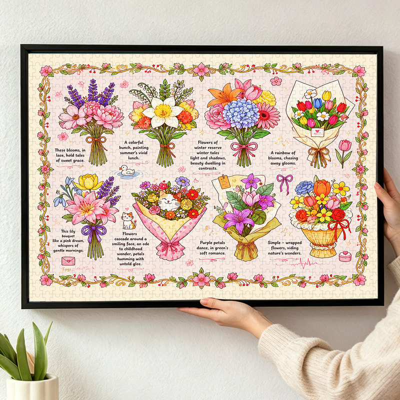 Puzzle 1000 Pieces with Frame, High-End Version for Girls, Adult Version, Wedding Healing Style Assembly Toy Puzzle 1000 Pieces with Frame, High-End Version for Girls, Adult Version, Wedding Healing Style Assembly Toy