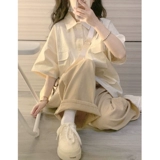 Рубашка, штаны, летний спортивный костюм для школьников, японский комплект, свободный крой