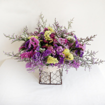 Yunnan dried flower bouquet forget-me-not dried flower flower basket set family flower arrangement Chinese Valentines Day gift Valentines Day decoration