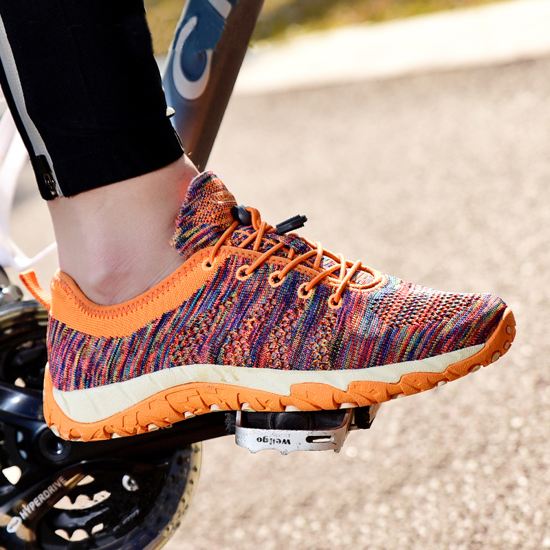 Still Walk 2022 Flying Line Riding Shoes Men And Women Casual Bike Shoes No Lock Non-Lock Breathable Road Bike Mountain Shoes