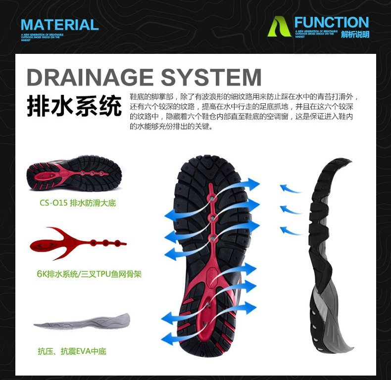 Vẫn đi bộ thể thao ngoài trời tốc độ can thiệp giày nước thượng nguồn giày nam và nữ giày câu cá 朔 giày đi bộ thủy triều 溪 giày - Khởi động ngoài trời