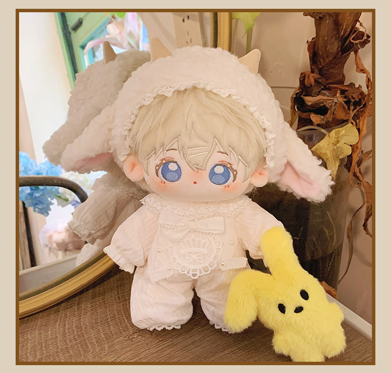 棉花娃娃/毛绒玩具娃衣 可奈造物小羊睡衣10/20cm棉花娃娃衣服爬爬服可爱连身裤玩具