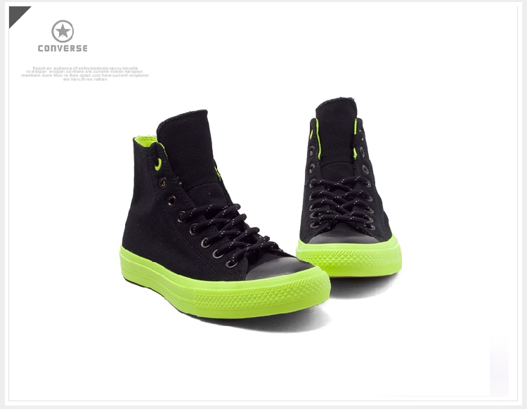 Giày chính hãng Converse 2015 mùa thu Tất cả các ngôi sao II màu chống thấm nước cho nam và nữ giày vải cao cấp 153533 153534 - Plimsolls