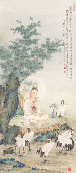 Copy Print Xia Jingshan Xianghe Guanyin 77x174cm Paper Ben-Taobao