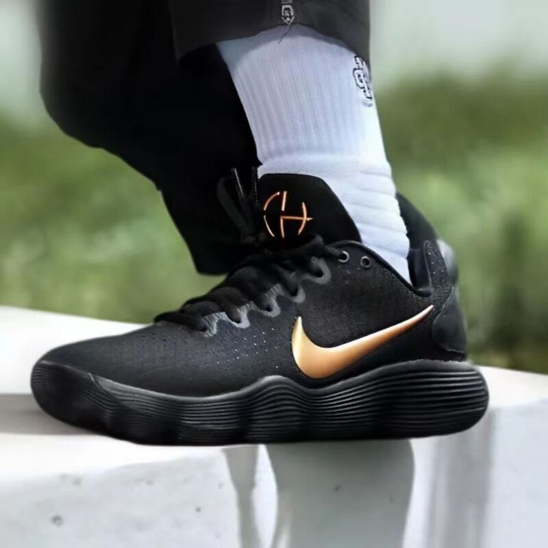 Nike Genuine Versatile Fashionable Soft Comfortable Non-Slip Low-Top Basketball Sneakers Black Ih0634-070