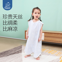 Baby sleeping bag summer thin childrens vest summer baby cotton gauze sleeveless spring and autumn anti-kicking artifact