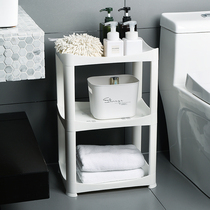 Toilet shelf floor multi-layer storage rack toilet bathroom storage rack plastic corner frame living room finishing shelf
