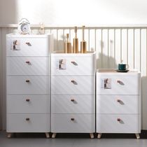 Household floor-to-ceiling shelf childrens bedroom bedside plastic storage cabinet living room snacks toy storage artifact