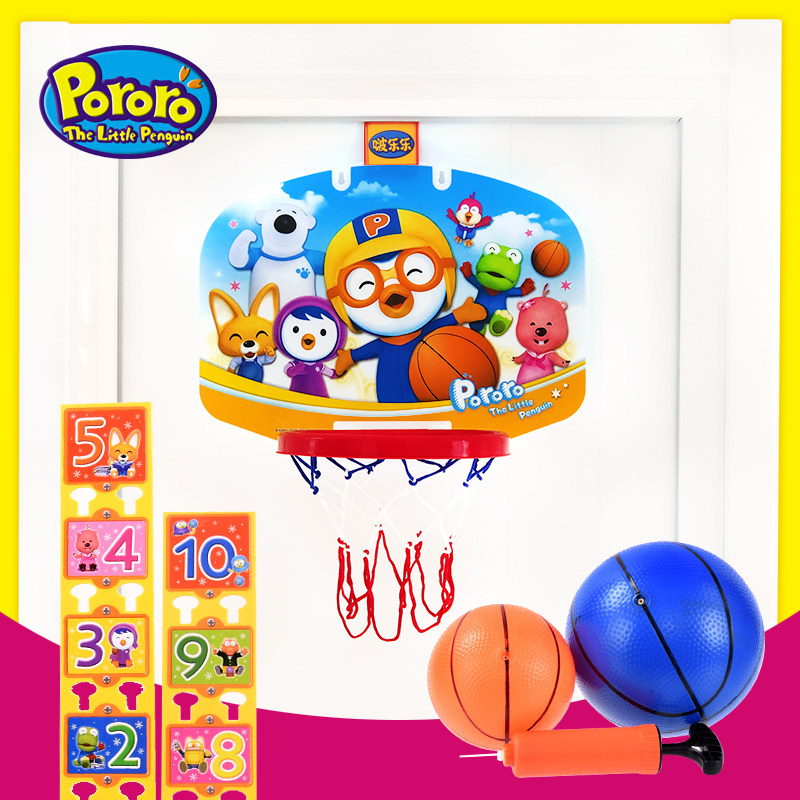 Free Punch Height Adjustable Genuine version of Musical Basketball Stands Kindergarten Home Baby Throw Basketball Game Hang Door Rebounds