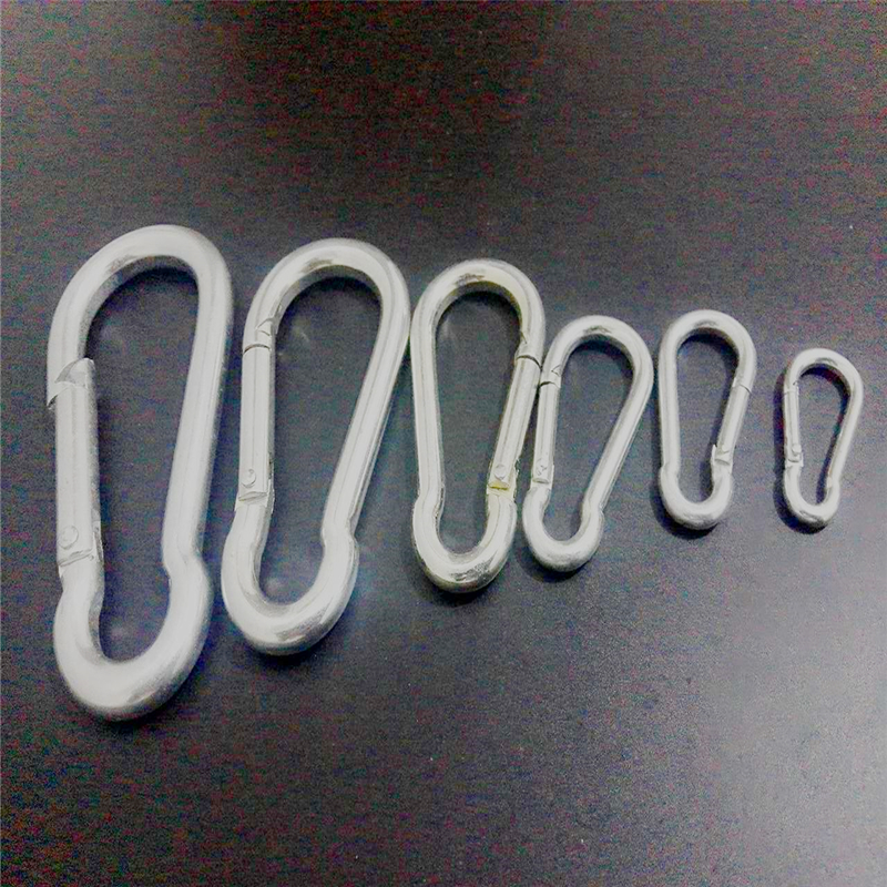 Galvanized rope hook hook carabiner safety buckle chain connection ring screw safety hook climbing hook quick hanging spring buckle