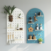 Sector-shaped dongle plate set to make custom blue-free punching modern arched creative decoration wall-mounted arched shelve