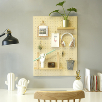 Cave board solid wood wall wood Nordic ins Dyson storage rack Wall jewelry hanger shelf