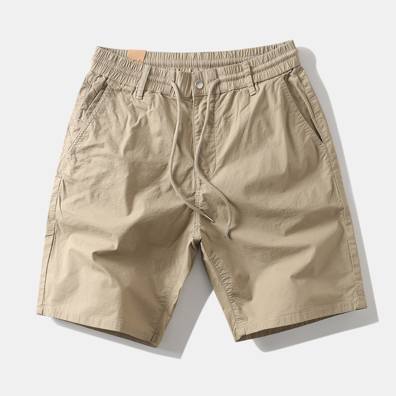 Japanese Retro Summer Stretch Cargo Shorts for Men, Straight Loose Casual Five-Point Quick-Dry Thin Outdoor Mid-Length Shorts Trendy