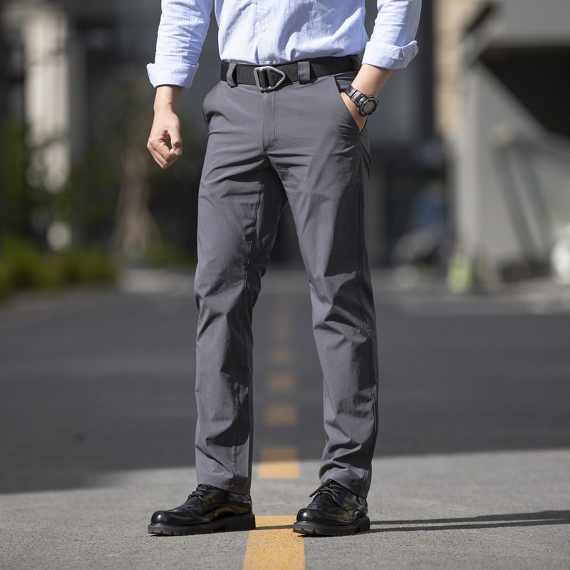 American-Style Casual Tactical Trousers for Men, Summer Thin Stretch Outdoor Quick-Drying Pants, Business Military Training Pants, Workwear Pants