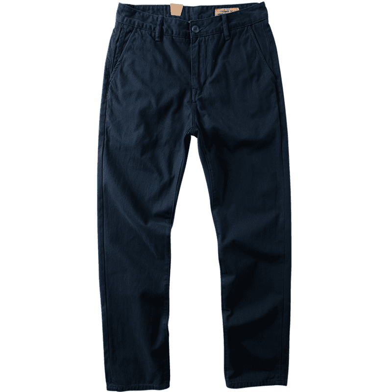 Heavy pure cotton straight loose tooling trousers thickened