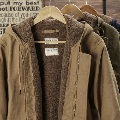 Зимний ретро танк, военно-морской пуховик, утепленная толстовка с капюшоном, бархатная куртка