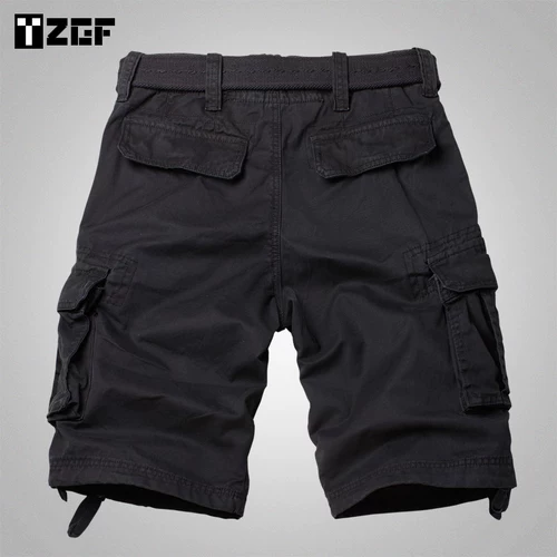 Летние шорты, черные дорожные штаны, свободный прямой крой, размер