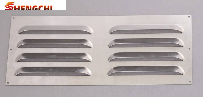 Household stainless steel aluminum alloy blinds Exterior wall rainproof wind cover vent vent heating cover outlet grid