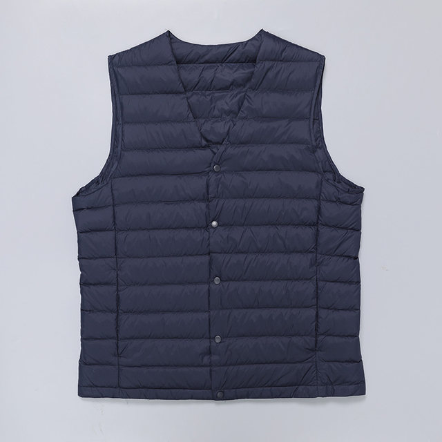 New collarless V-neck down lining vest for men autumn and winter light down jacket youth large size vest