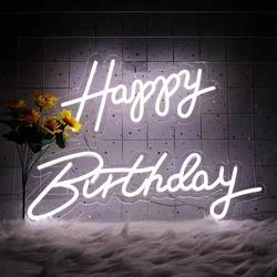 Happy Birthday Neon Sign Light Happybirthday Letter Light Atmosphere Light Ledmarryme Proposal