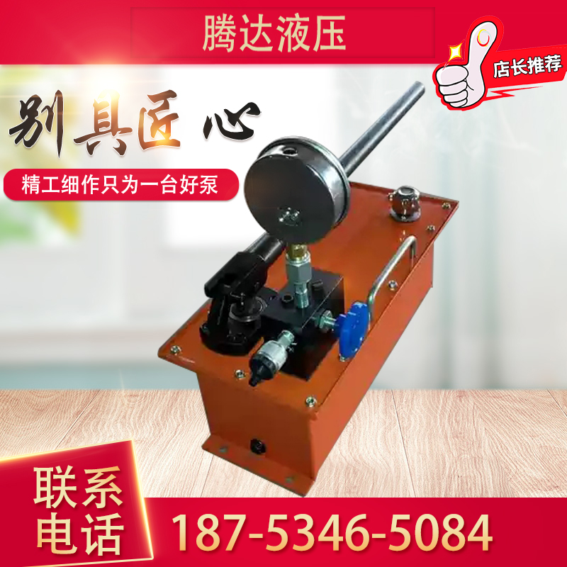 Hydraulic manual pump high pressure large oil volume portable custom parts press head small manual hydraulic help station