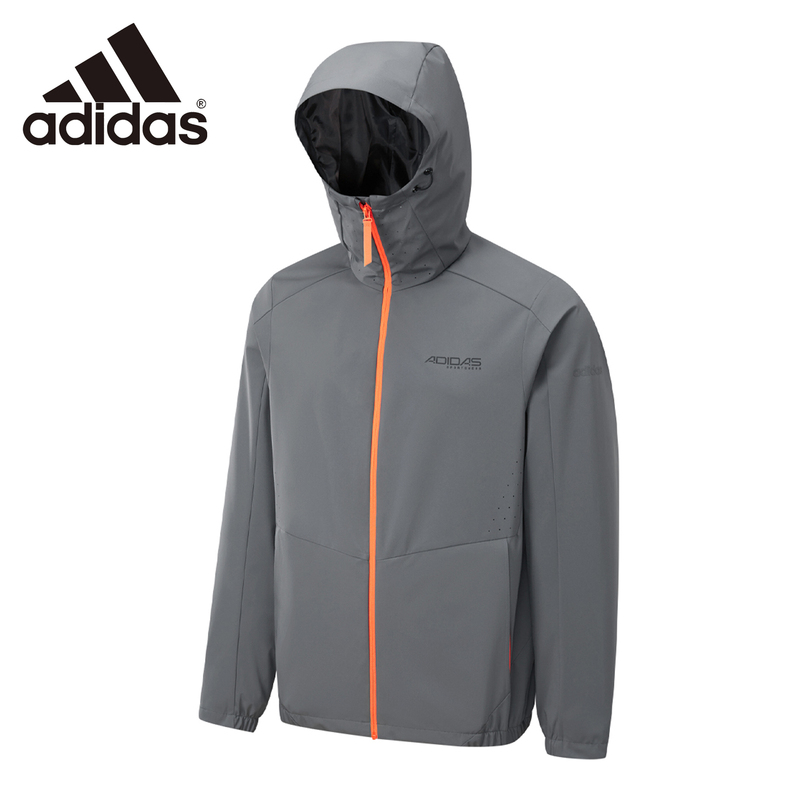 Adidas Adidas Men's Woven Hooded Outdoor Jacket Windproof and Waterproof Sportswear Kq7842