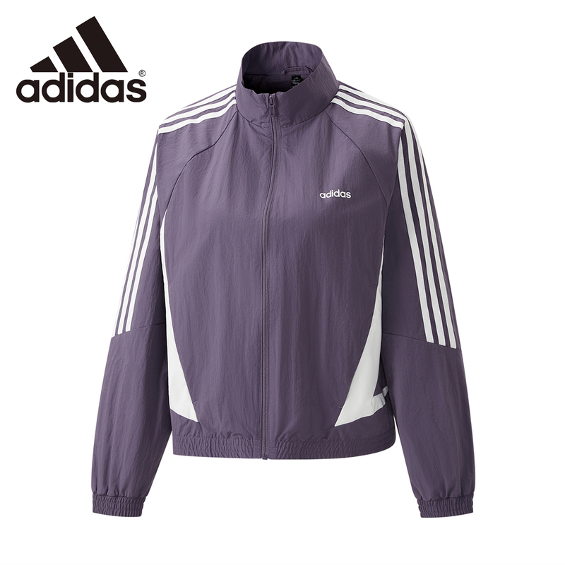 Adidas Adidas Women's Sports Jacket Spliced Short Running Fitness Casual Windproof Jacket Ky8477