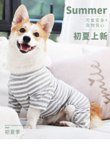 Dog clothes Teddy by bear Koji small dog spring clothes thin spring summer clothes pajamas home clothes four feet clothes