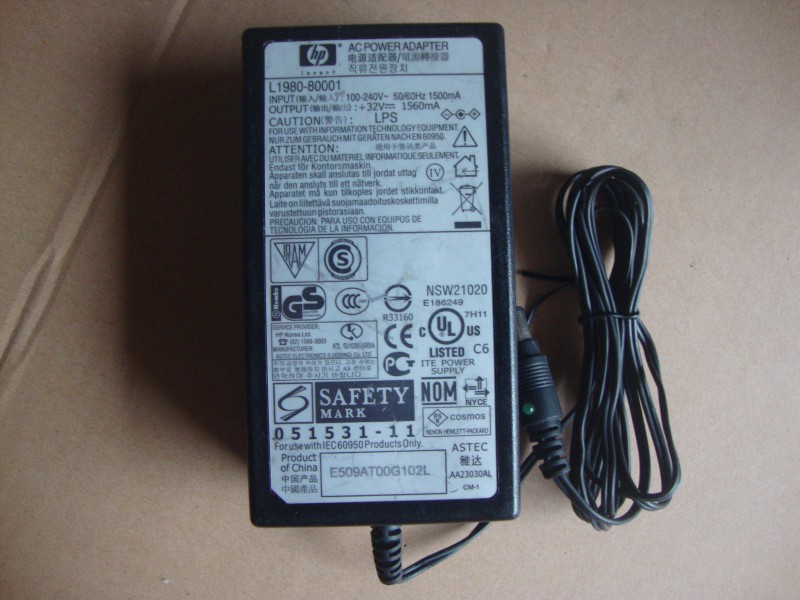 HP Scanjet 8250 Scanning Instrument Transformers HP8270 Scanning Instrument Power Cord with Round Head