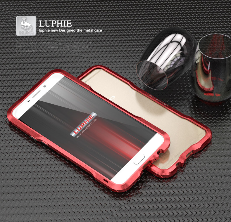 Luphie Incisive Sword Slim Light Aluminum Bumper Metal Shell Case for OPPO R9