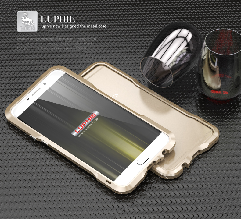 Luphie Incisive Sword Slim Light Aluminum Bumper Metal Shell Case for OPPO R9