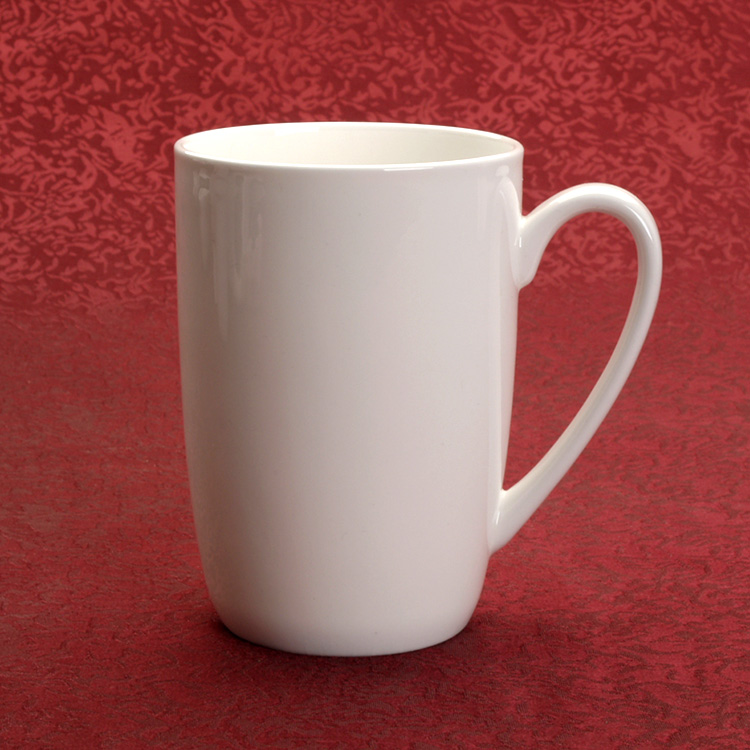 Hilton Cup Mark Cup Water Glass 350ml No milk mug Tangshan bone porcelain pure white ceramic light transmission