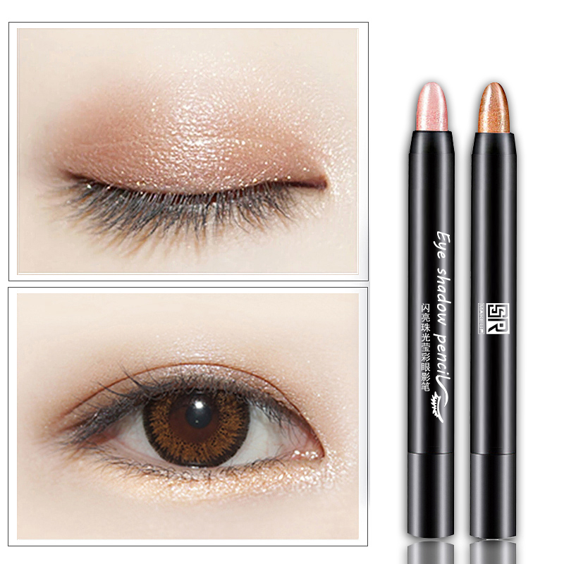 Lazy eye shadow stick pen one stroke shaped pearl waterproof non-smudge beginner natural earth color reclining silkworm pen fine flash