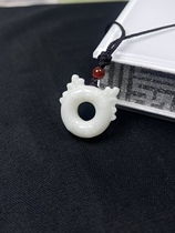 Shaanxi Lantian Jade Cartoon Dragon Treasure Pendant New Year New Product Childrens Gift with Rope Packing Box
